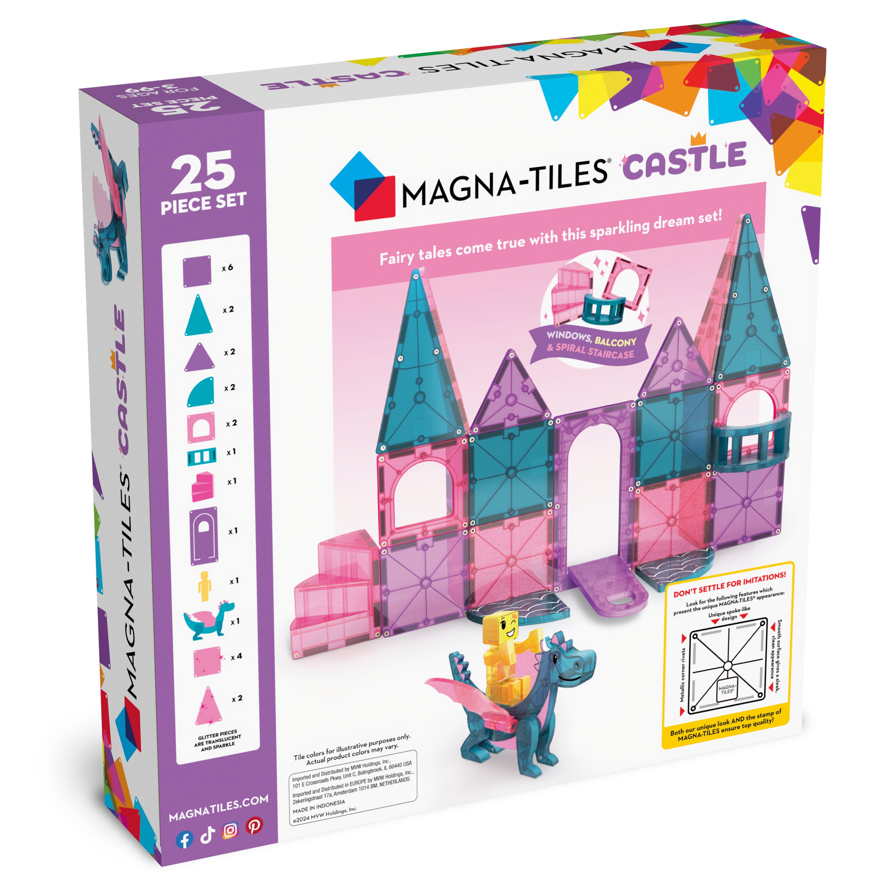 Μαγνητικό Παιχνίδι 25 κομματιών Castle Magna-Tiles