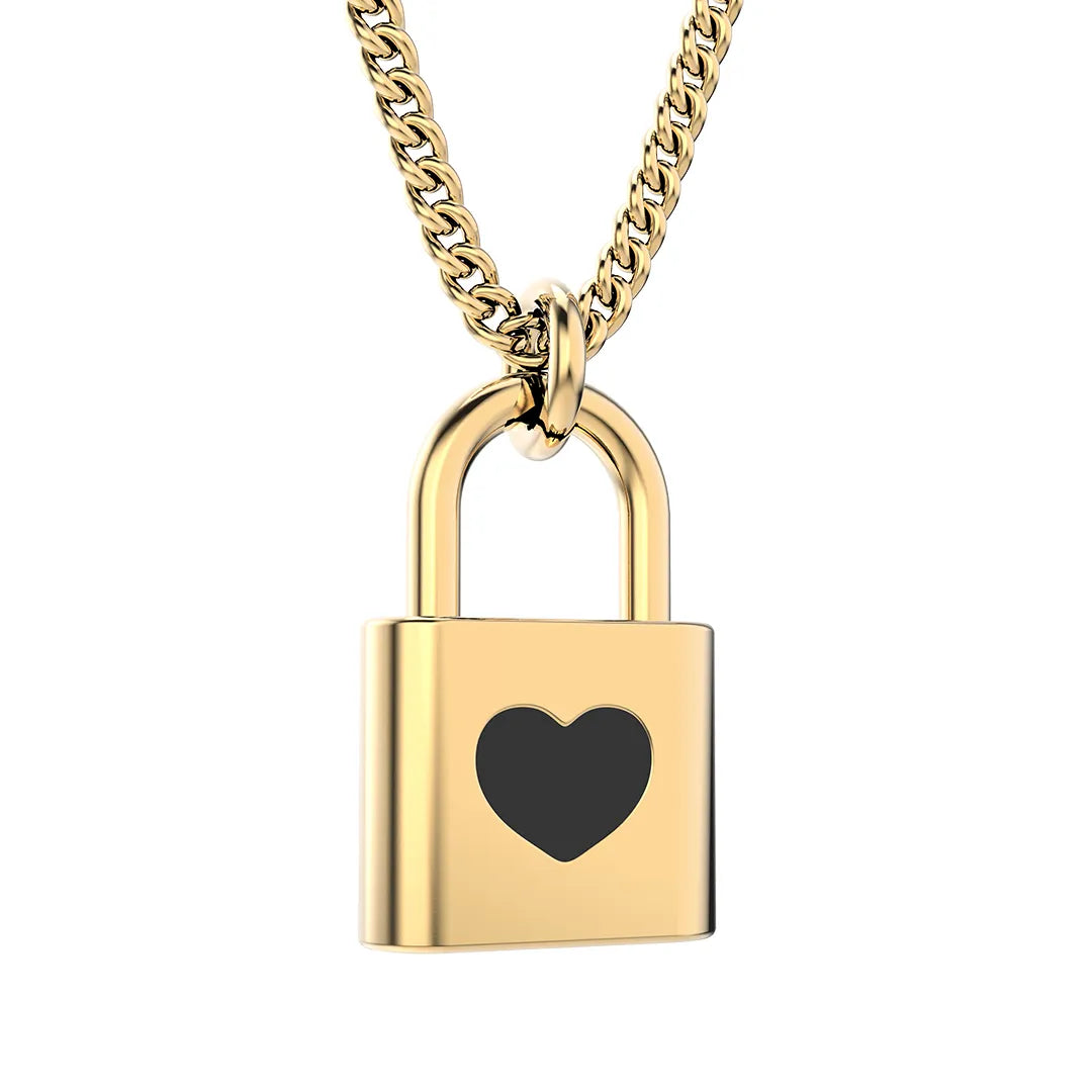 Κολιέ επίχρυσο Chocli "Love Lock"