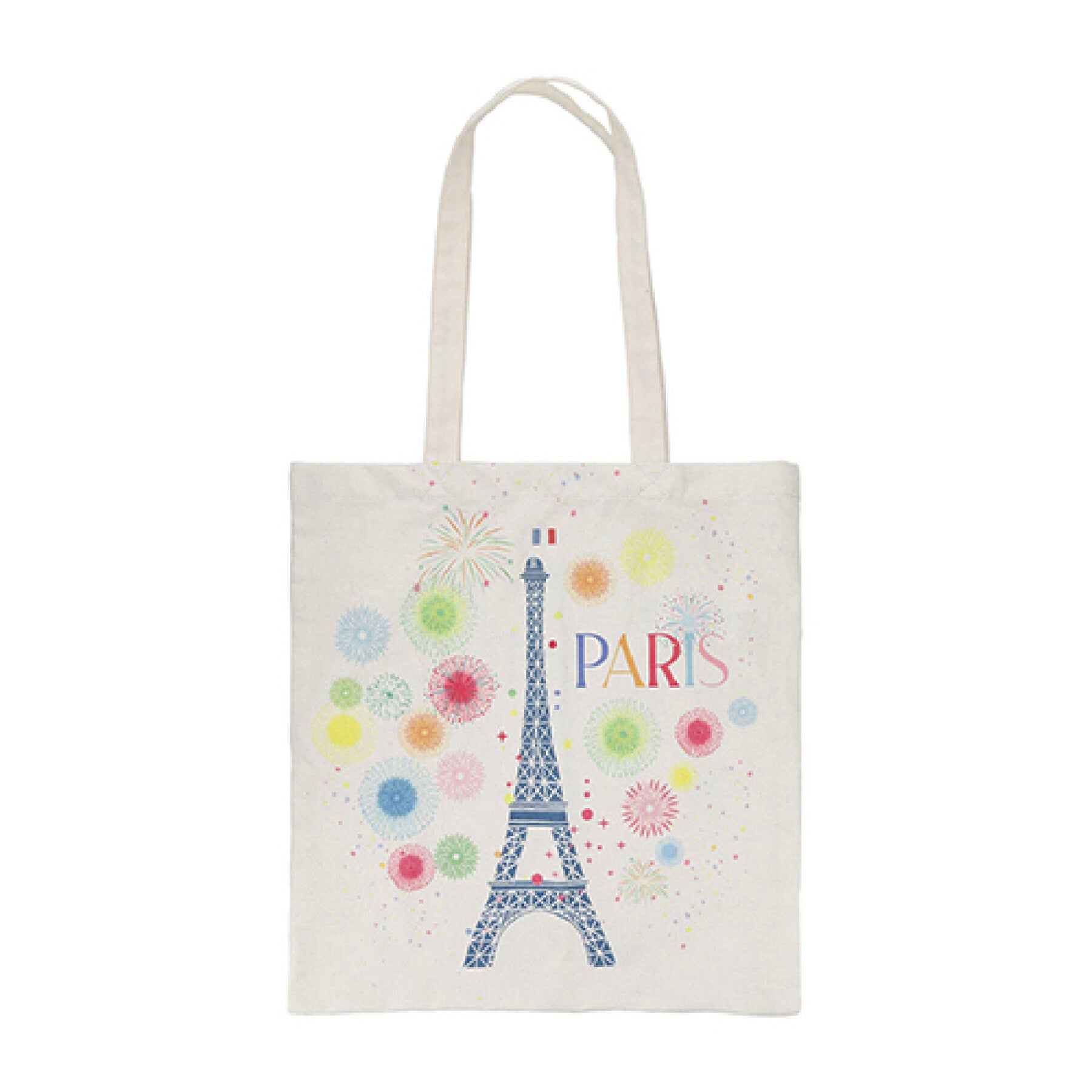 Τσάντα υφασμάτινη tote bag Paris Te Artifices άσπρη