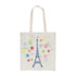 Τσάντα υφασμάτινη tote bag Paris Te Artifices άσπρη